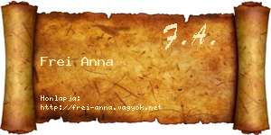Frei Anna névjegykártya